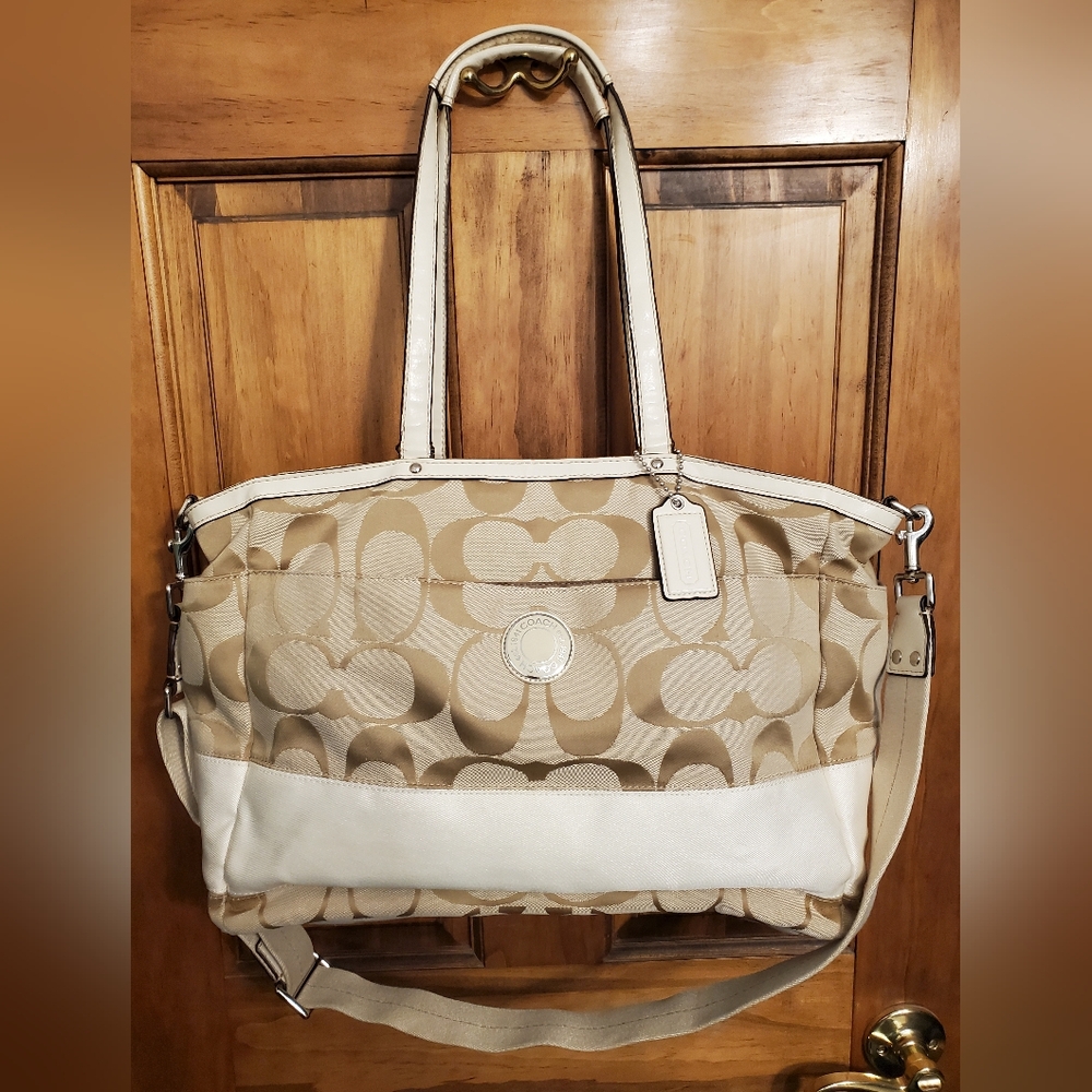 Coach Canvas & Leather Carryall EUC